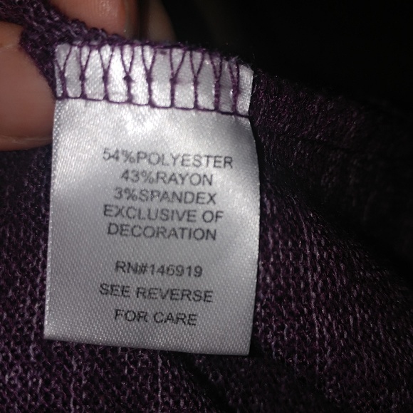 Women's purple heather criss cross back tunic tank Medium - Picture 6 of 7